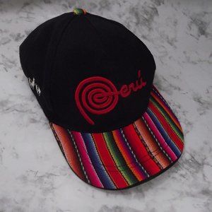 Peru Embroidered Colorful Adjustable Baseball Cap Hat